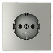 Розетка 1-м СП S70 16А с заземл. механизм сталь Voltum VLS040105