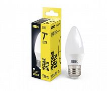 Лампа светодиодная Eco 7Вт C35 свеча 4000К нейтр. бел. E27 230В IEK LLE-C35-7-230-40-E27