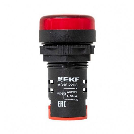 Матрица светодиодная AD16-22HS крас. EKF ledm-ad16-r