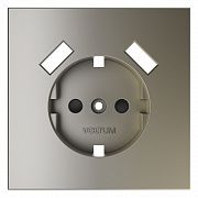 Накладка для розетки с заземлением и защитными шторками, с USB A+A, S70 (шелк)