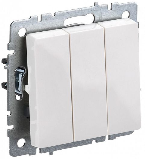 Выключатель 3-кл.  BRITE  10А бел. IEK BR-V30-0-10-K01