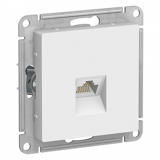 SE AtlasDesign Белый Розетка компьютерная RJ45, кат. 6A, механизм