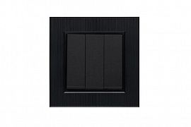 Выключатель 3-клав. 1 вход 3 выхода Karea LINE STAR чер. Makel 86054091