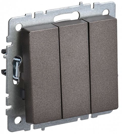 Выключатель 3-кл.  BRITE 10А бронза IEK BR-V30-0-10-K45