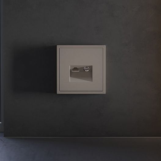 Накладка для розетки TV+RJ45 кат. 6, S70 (капучино)