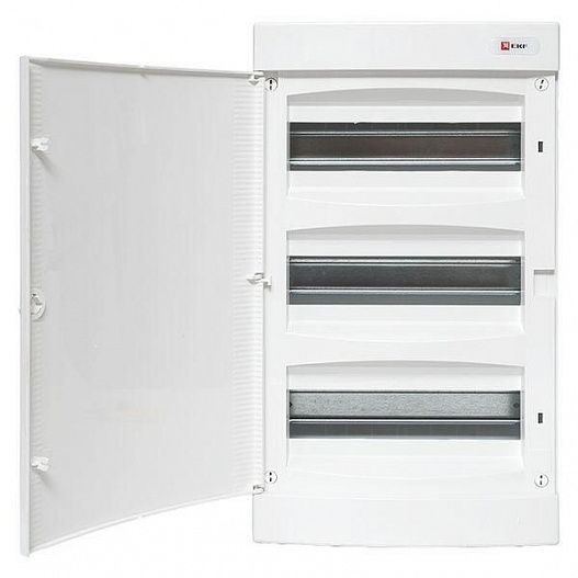 Щит распределительный навесной Unix 3х12мод. IP41 бел. дверь PROxima EKF ux-3x12-nw