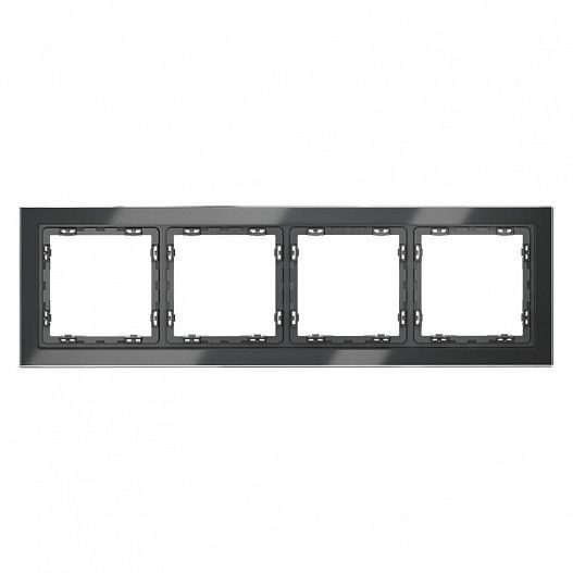 Рамка 4-м S70 стеклян. графит Voltum VLS110407