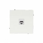 Розетка компьютерная 1-м KANT RJ45 кат.5E без шторки бел. песок DKC 7010663