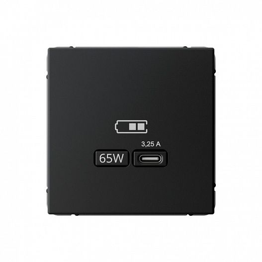 Systeme Electric ArtGallery Карбон USB Розетка тип-С 65Вт высокоскор.заряд. QC, PD, механизм