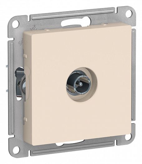 SE AtlasDesign Беж Розетка TV проходная 4DB, механизм