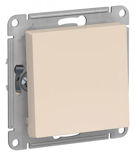 Systeme Electric AtlasDesign Бежевый Выключатель 1-клавишный 2-полюсный, 10А, механизм