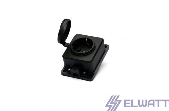 Колодка удлинителя 1-я  каучук 16а IP44 Elwatt