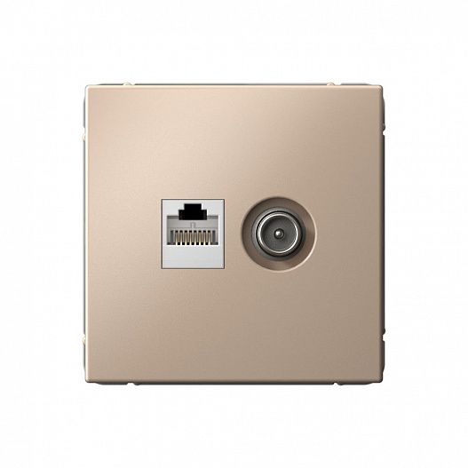 Systeme Electric ArtGallery Песочный Розетка двойная ТВ + компьютерная RJ45, кат. 5Е