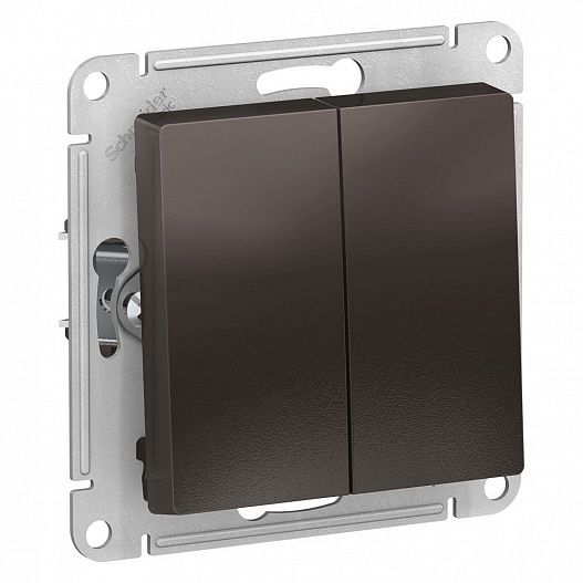 Systeme Electric AtlasDesign Мокко Выключатель 2-клавишный с самовозвратом, сх.2, 10А, механизм