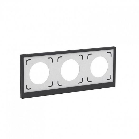 Рамка 3-м KANT IP44 черн. уголь DKC 7012946