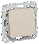 Выключатель проходной 1-кл. СП FLITE ВС61-1-0-ФлЛ 10А механизм льняной IEK FI-V12-0-10-1-K88