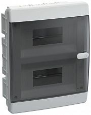 Корпус ЩРВ-П-18 UNION Compact IP41 черн. прозр. дверь пластик. IEK UIC-KP12-V-18-41-K01