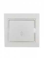 Переключатель проходной 1-кл. СП Mira 10А IP20 с бел.вставкой бел. LEZARD 701-0202-105